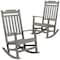 Flash Furniture Winston All-Weather Rocking Chair in Gray Faux Wood, PK2 2-JJ-C14703-GY-GG - alternate 7